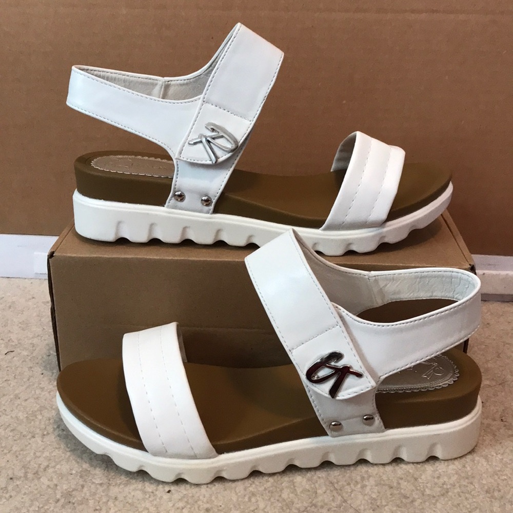 White sandals